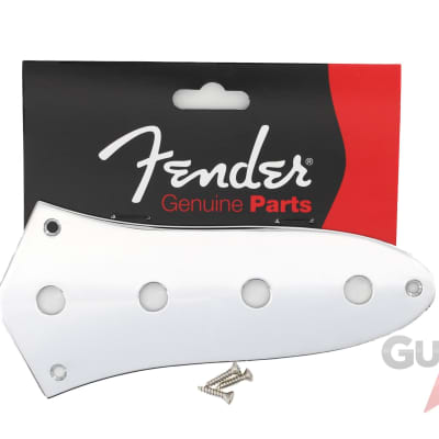 Genuine Fender Chrome 4-Hole Jazz/J-Bass Control Plate Cover w/ Mounting Screws image 4