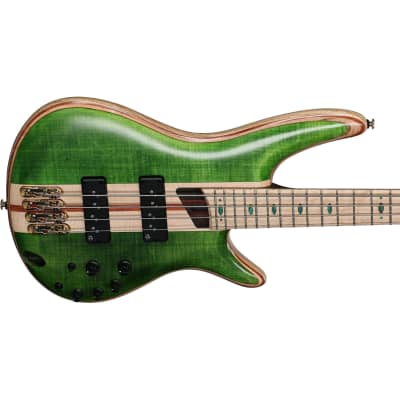 Ibanez SR4FMDX Premium 4-String Bass w/ Nordstrand Pickups - Emerald Green image 5