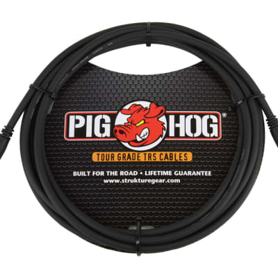 Pig Hog PTRS10 10' Balanced 1/4" TRS to 1/4" TRS Cable image 1