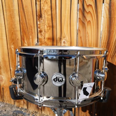 DW USA Collectors Series 6.5 x 14" Nickel Over Brass Snare Drum w/ Nickel Hdw. (2023) image 1