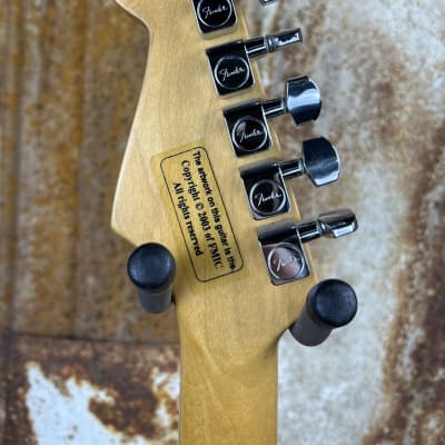 Fender FSR Splattercaster Standard Stratocaster 2003 Midnight Blue Swirl over Olympic White (Used) image 11