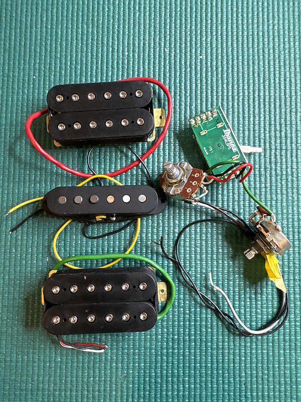 Ibanez Quantum HSH pickup set with wiring harness Black Reverb