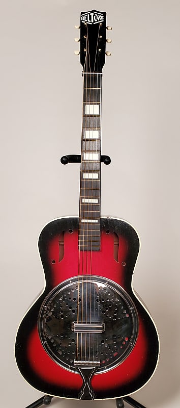 1960's Belltone Slide & Contemporary guitar. Acoustically sound  Rosewood neck. Orig.case. RARE image 1