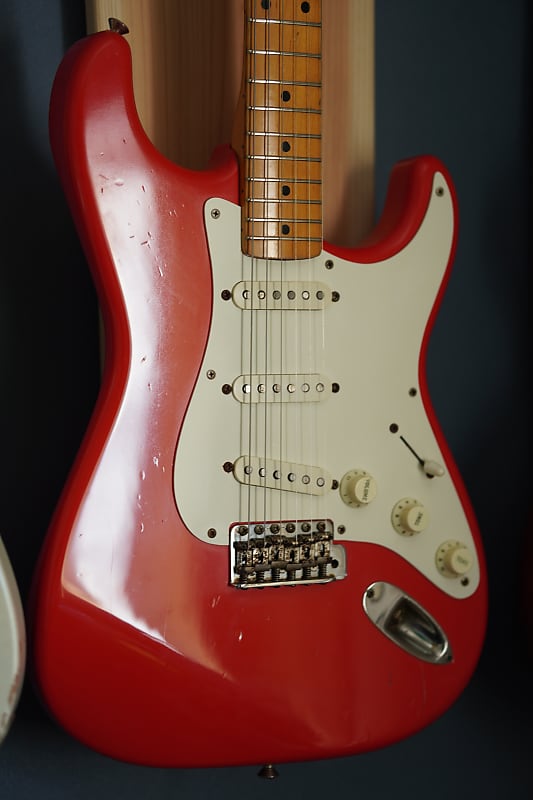 1983 Fender '57 Stratocaster JV ST57-115 Fiesta Red | Reverb