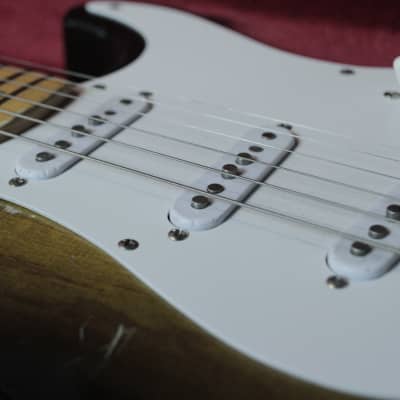 Rizzato's®️ Handmade '50s Stratocaster® Two Tone Sunburst Relic Finish | Case Included image 13