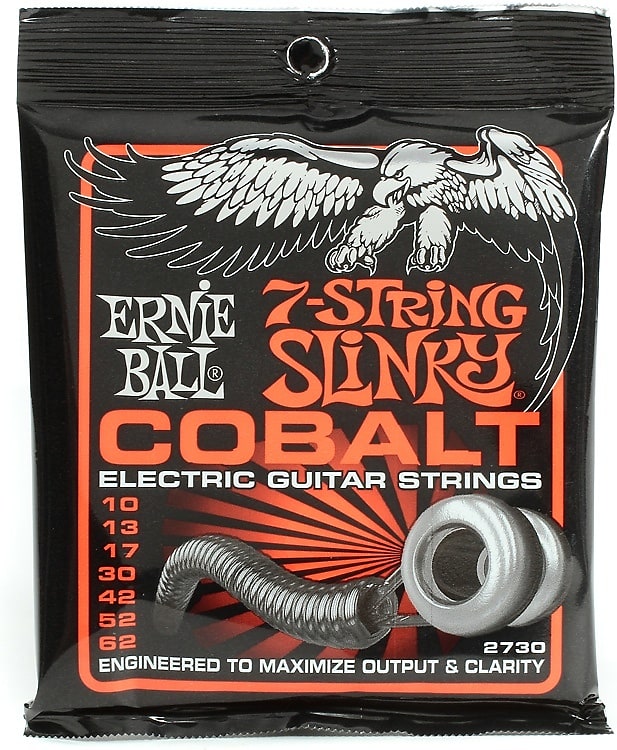 Ernie Ball 2730 Skinny Top Heavy Bottom Slinky Cobalt Electric Guitar Strings - .010-.062 7-string image 1