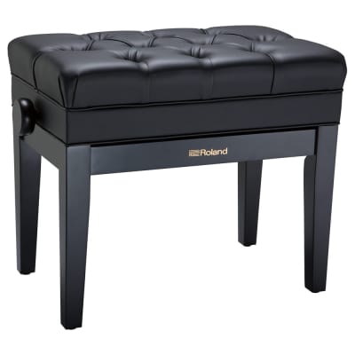 Roland RPB-500BK Cushioned Piano Bench with Storage Compartment, Satin Black image 1