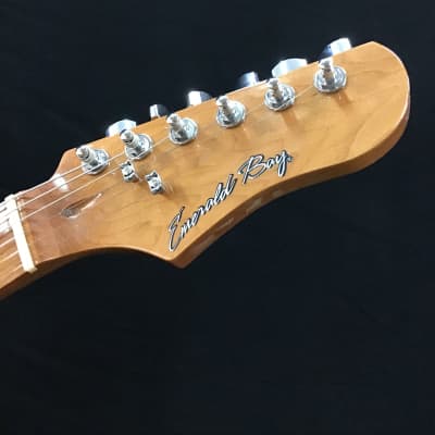 Emerald Bay  custom shop multi-scale electric guitar yellow image 3