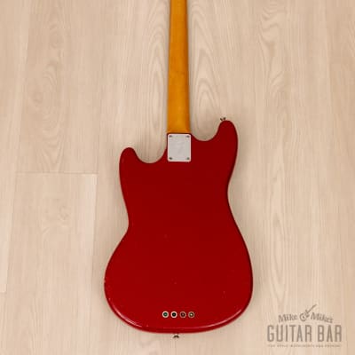 1967 Fender Mustang Bass Vintage Short Scale Bass Dakota Red w/ Case image 3
