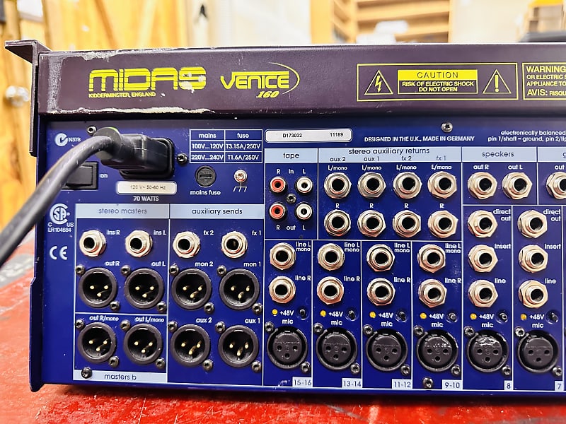 Midas Venice 160 Audio Mixer w/Rack Kit - Tested and Working Midas Venice 160 Audio Mixer w/Rack Kit - Tested and Working