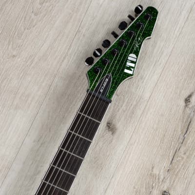 ESP LTD SCT-607 Baritone Stephen Carpenter Signature Series 7-String Guitar, Ebony Fretboard, Green image 8