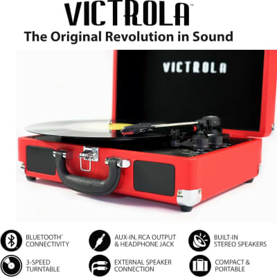 Victrola Journey 3-Speed Bluetooth Record Player Built-in Speakers Bundle with Victrola Cleaning Kit image 3