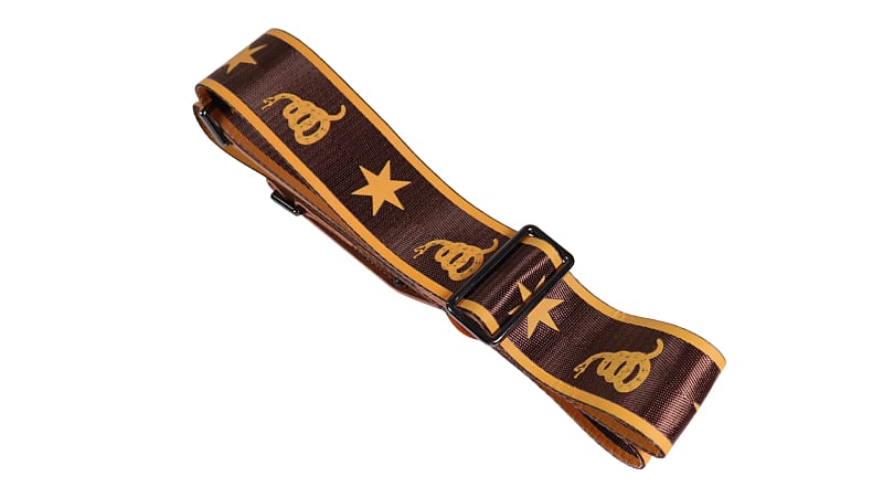 Disher Rattlesnake Don't Tread on Me Guitar Strap (Seatbelt