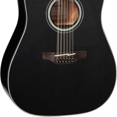 Takamine GD30CEBLK-12 String Dreadnought Cutaway Acoustic-Electric Guitar Black image 2