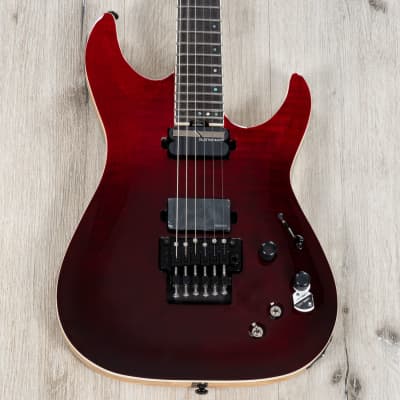 Schecter SLS Elite C-1 FR-S Guitar, Ebony Fretboard, Sustainiac, Blood Burst image 2