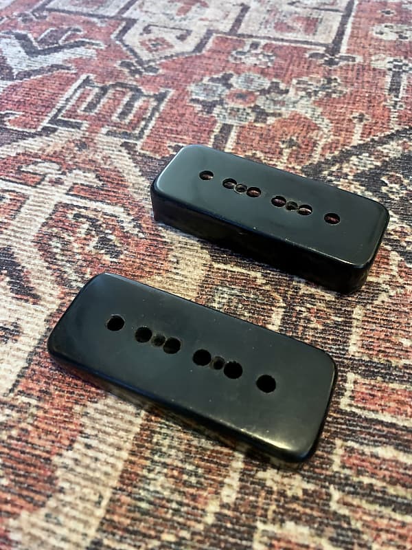 1960's Gibson P90 Pickup Covers - Black set of 2 | Reverb