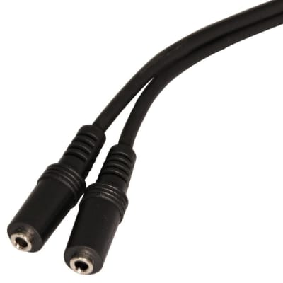 SA-Y23 - 6 Inch 3.5mm Stereo Female to Dual 3.5mm Male Splitter Cable