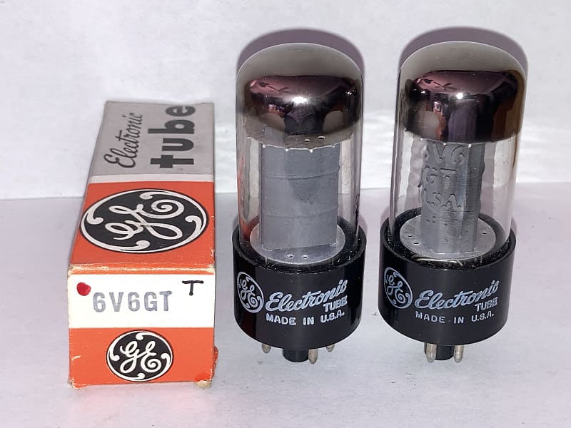 GE 6V6GT Tubes, Closely Matched Pair, Tested, NOS, Plate | Reverb