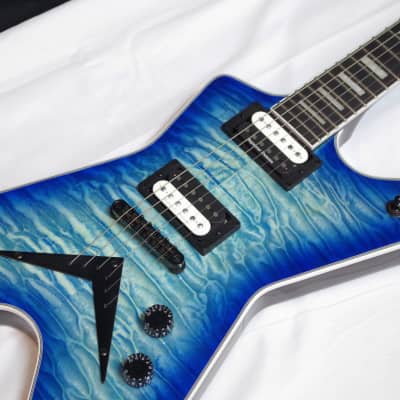 Dean ML Select electric guitar Quilt Maple Ocean Burst -TRANS BLUE - NEW w/ Light Case image 4