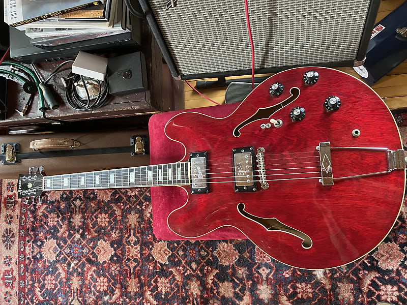 Greco SA-550 Semi-Hollow 1974 Transparent Red | Reverb