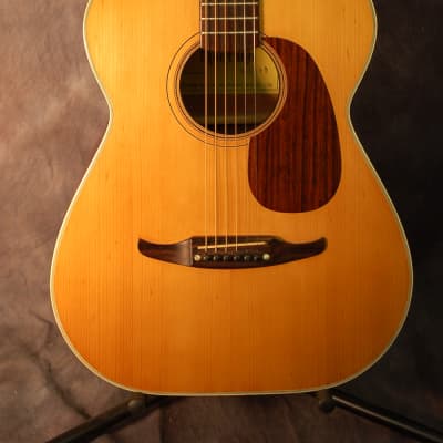 Video Demo 1975 Montano by Takamine F190 Folk Guitar Concert Size Pro Setup New strings Orig Soft Shell Case image 2