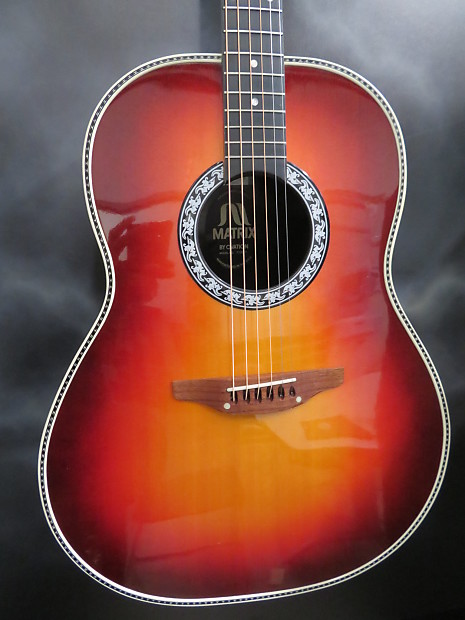 1978 Ovation Matrix 1132-1, Acoustic Guitar, Cherry Sunburst W Chip Case image 1