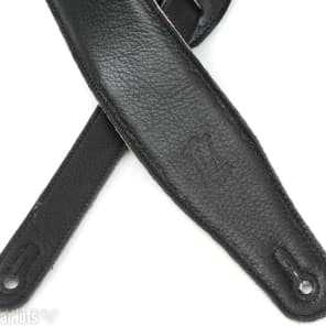 Levy's M26 2.5" Garment Leather w/Suede Back Guitar Strap - Black image 2