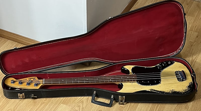 Fender Musicmaster Bass 1978 - Black | Reverb