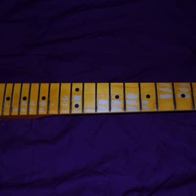 1950s hand finished relic vintage 22 fret 12 Allparts Fender Licensed Stratocaster maple neck image 2