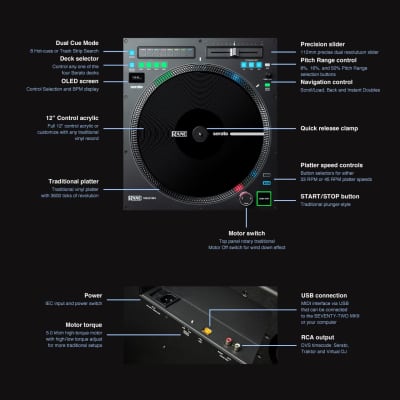 Rane DJ TWELVE MKII 12" Motorized Turntable Controller image 4