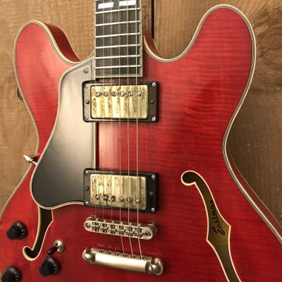 Eastman T59L/V-RD Lefty Thinline Semi Hollow Electric Antique Red w/ HSC image 2