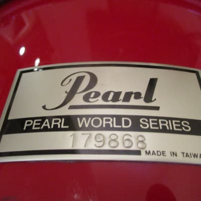 Pearl Vintage World Series 12 Round X 9 Rack Tom, Hardwood Shell, Lipstick Red - Excellent ! image 7