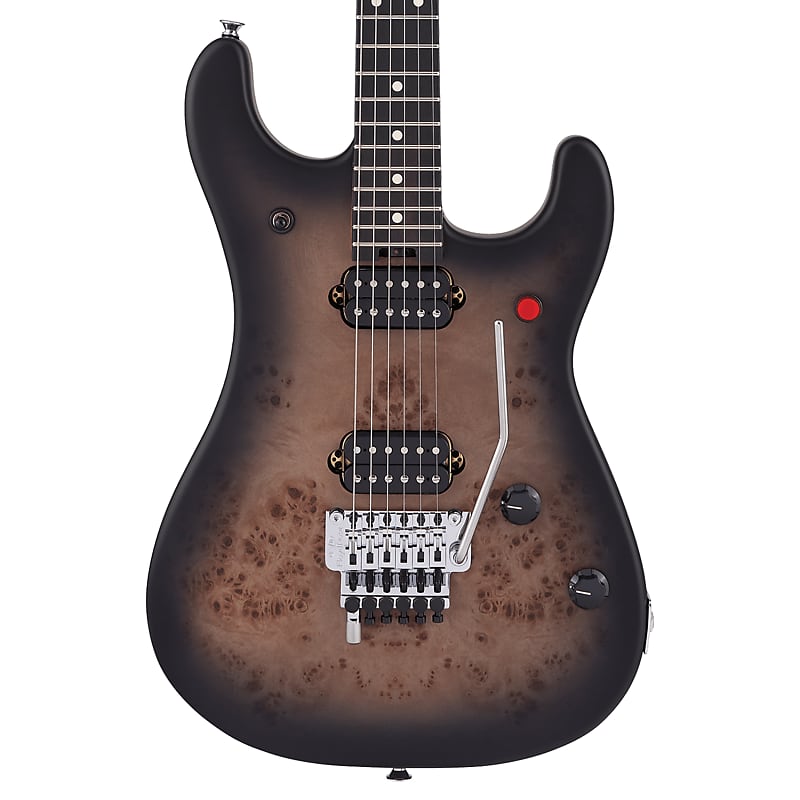 EVH 5150 Series Deluxe Poplar Burl Guitar - Black Burst w/Ebony FB image 1