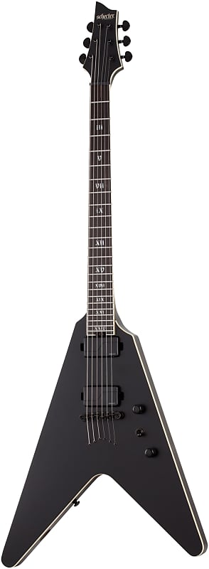 SCHECTER E-Gitarre, SLS Elite V-1 Evil Twin, Satin Black image 1