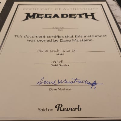 Dave Mustaine's personally owned Megadeth Tech 21 Double Drive 3x Guitar Pedal with signed COA image 2