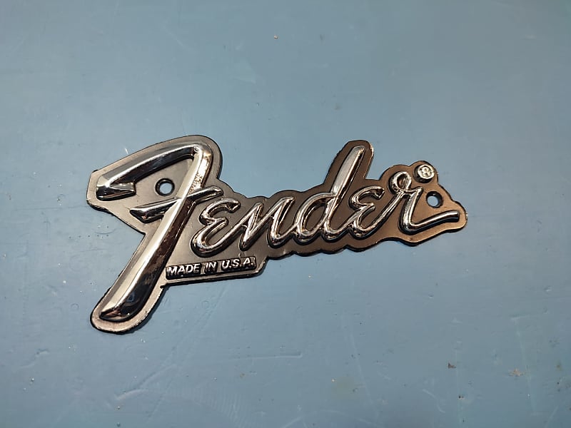Fender "Made In USA" Metal Logo 1970's 1980's Reverb