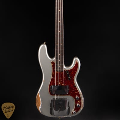 Fender Custom Shop 1964 Precision Bass Heavy Relic P/J - Inca Silver image 3