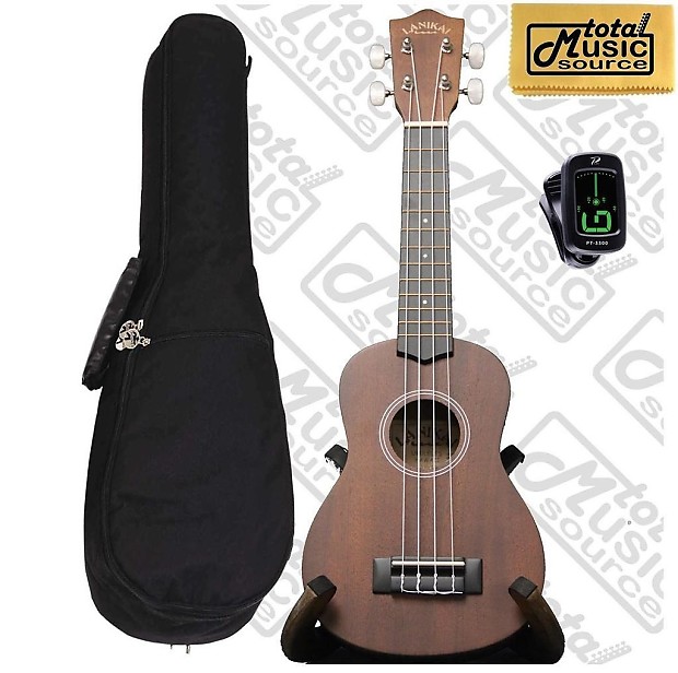 Lanikai LU-11 Soprano Ukulele Bundle w/ Padded Gigbag, Tuner | Reverb