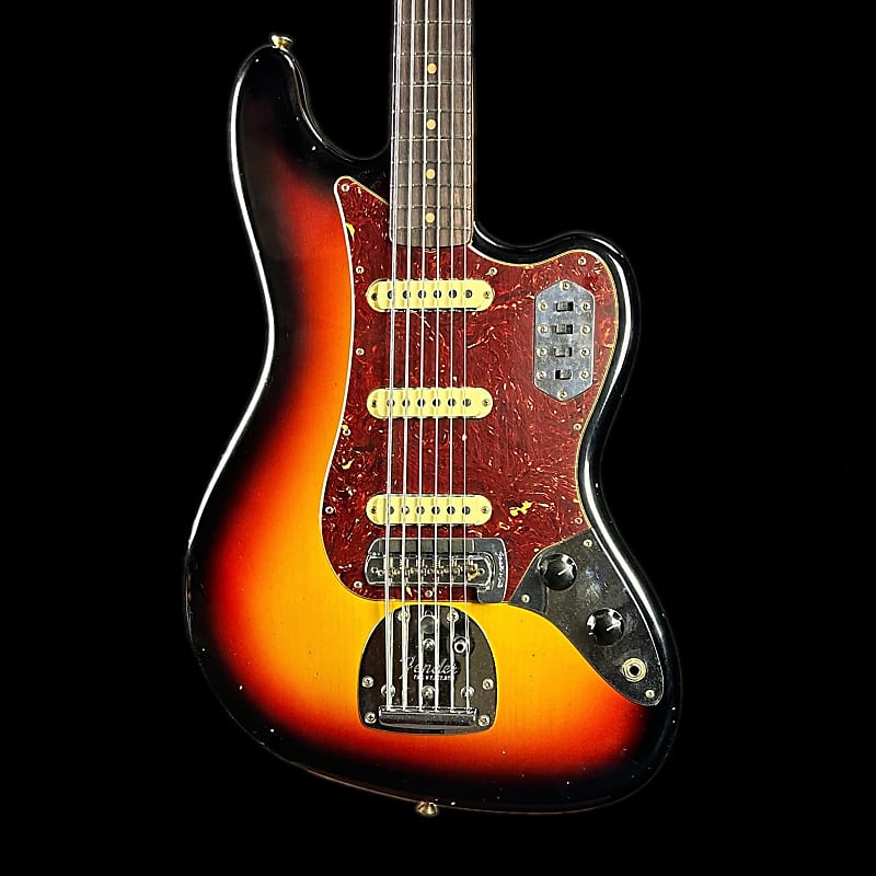 Mint Fender Custom Shop Limited Edition Bass VI Journeyman Relic Aged 3  Color Sunburst w/case