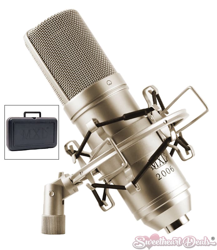 MXL 2006 Large Gold Diaphragm Condenser Microphone w/ Shock Mount & Case image 1