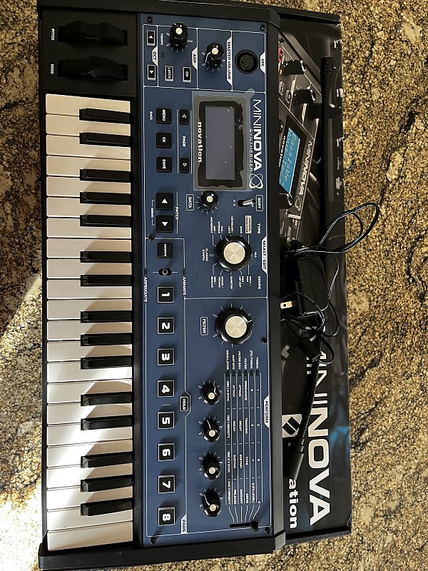Novation MiniNova 37-Key 18-Voice Synthesizer 2012 - Present - Blue image 1