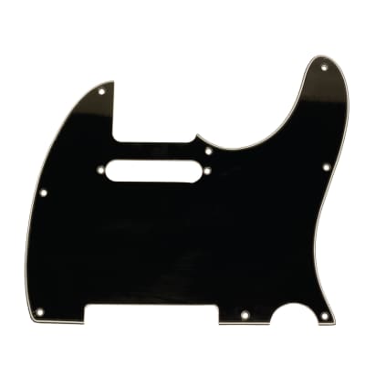 Black Replacement 3 Ply Tele Style Pickguard for Standard Tele Electric Guitar image 1