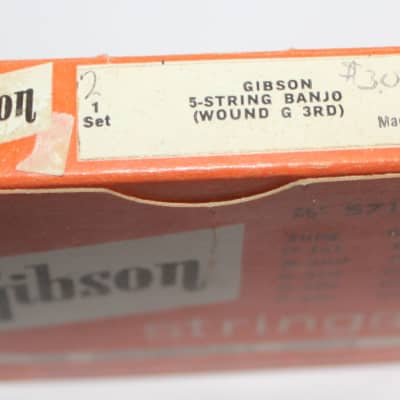 Vintage 1950's Gibson Mona-Steel Strings 1 box of Strings Orange/ Black/ White B, C, D, G and 5th image 6