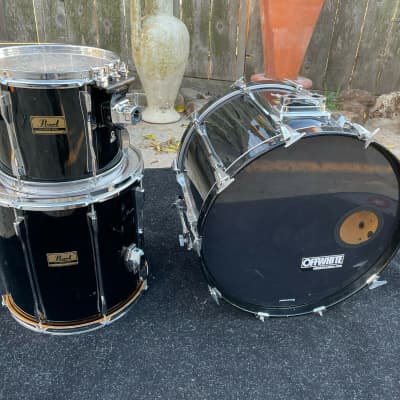 Pearl BLX 3pc Drum Set Kit Birch- Black FInish image 1