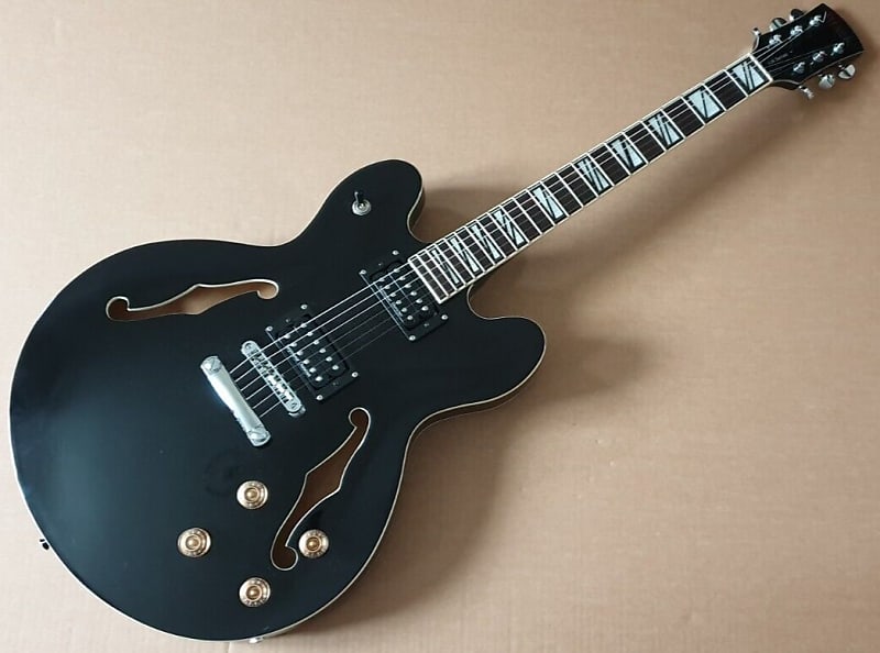 Adam Black 616 Semi Hollow Electric Guitar, Seymour Duncan Reverb