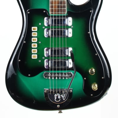 1960s Galanti Kapa Made in Italy Green Burst Gemelli Polverini Vintage Electric Guitar | Green Burst! Hopf Crucianelli image 6