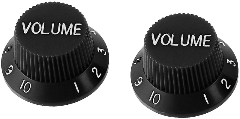 All Parts Set Of 2 Black Plastic Volume Knobs For Reverb