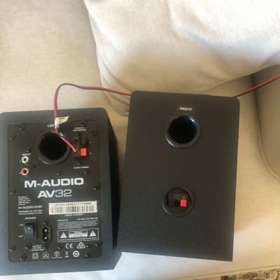 M-Audio AV32 Compact Desktop Speakers (Pair) 2010s Black Reverb UK