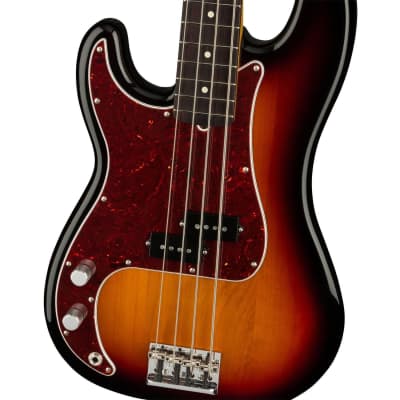 Fender American Professional II Precision Bass Left-Handed Bass Guitar (3-Color Sunburst, Rosewood Fretboard)(New) (WHD) image 8