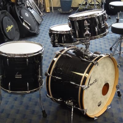 TRS Custom Drums Savant Series Maple 3 pce Black Sparkle Glitter